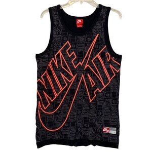 Vintage Nike Air Tank‎ Top Red Tag Men’s Black Big Swoosh Logo - Size Medium